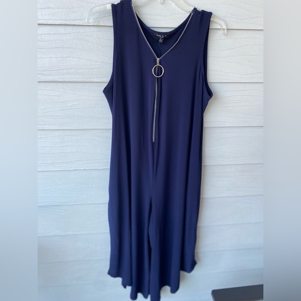 Elegant Navy Sleeveless jumpsuit